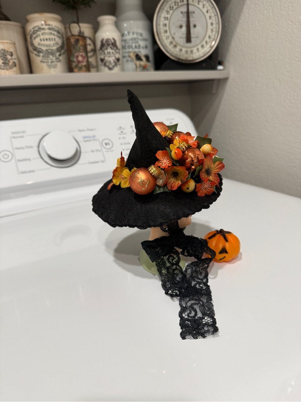OOAK Fall Witch Dorris Day Napco Head Vase made by Me! - Picture 8 of 17